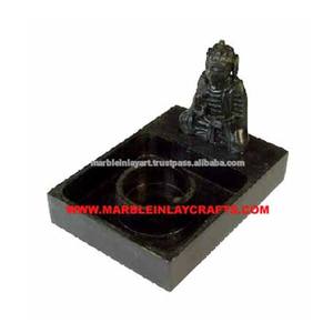 <b>Black</b> Stone Handcrafted <b>Candle</b> <b>Holder</b> - Product Image 1