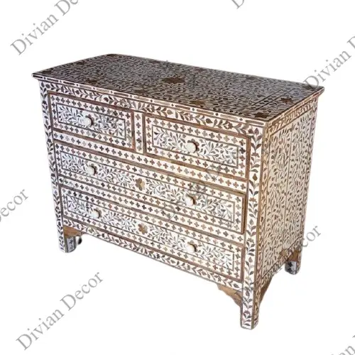 Mobília de madeira elegante, peito de osso personalizado com gavetas para decoração de casa, caixa direta de fábrica, gavetas, osso de madeira
