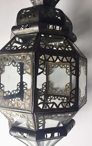 Lanterne marocaine en métal et en verre clair, nouvelle forme octogonale faite à la main, pour la décoration de la maison, de meilleure qualité, - Product Image 6
