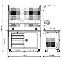 Banc de travail pour mécaniciens OEM pour usage industriel, construction en acier laminé à froid, garantie de 3 ans