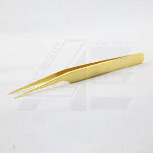 ชุดต่อขนตา5ชิ้นแบบตรงหรือแบบโค้งหรือแบบสแตนเลสสีทองแหนบสวยงามโดย La elahi และ CO - Product Image 3