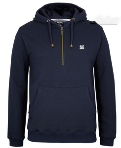 Hot Selling Custom Embroidery Oversized <b>Hoodie</b> High Neck Half Zip <b>Sherpa</b> Fleece <b>Hoodie</b> - Product Image 3