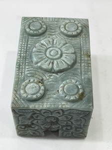 100% ธรรมชาติพม่า Jadeite โบราณแกะสลักมือถือ/ปากกายืน - Product Image 3