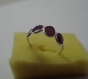 925 <b>Sterling</b> <b>Silver</b> Women's Gemstone <b>Ring</b> Natural Corundum Ruby <b>Set</b> in Beautiful Bezel for Wedding Engagement Party for Children - Product Image 5