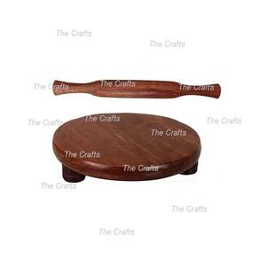 Rodillo de utensilios de cocina de forma redonda de Chakla Belan de madera de Calidad exclusiva y tabla de enrollar a precios aceptables - Product Image 5