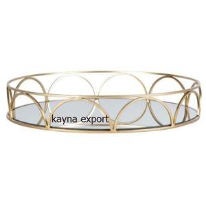 Bandeja de espejo decorativa de forma cuadrada de lujo para decoración de hotel y restaurante en casa, regalo para boda y fiesta, bandeja de espejo - Product Image 4