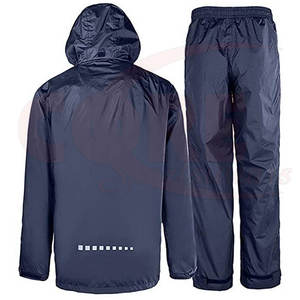 Vente en gros, prix d'usine, imperméable léger de sécurité, combinaisons de pluie de Parachute, manteau de pluie de couleur bleue - Product Image 2