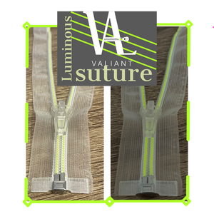 #5 transparent ruban Lumineux Suture en nylon fermeture à glissière avec curseur en plastique à extrémité ouverte - Product Image 2