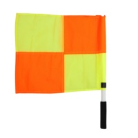 Nouveau Produit Prix Bon Marché Double Face N'importe Quelle Taille Campagne Sportive Football Personnalisé Singal Linesman Arbitre Drapeau Avec Pôle