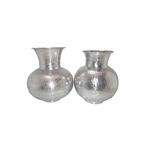 Florero de forma redonda de Metal para decoración del hogar, para suelo de restaurante, florero de decoración interior, mesa de centro para restaurantes - Product Image 1