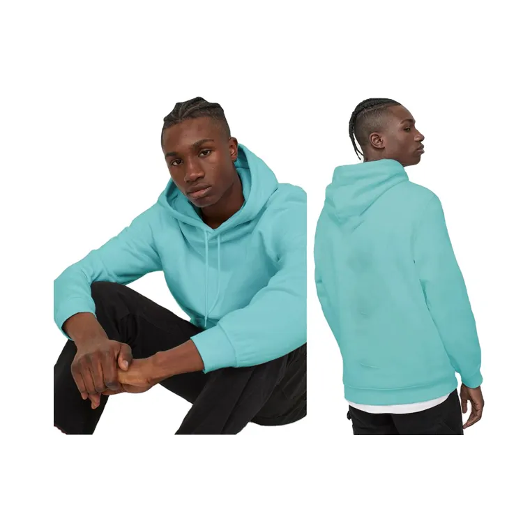 OEM Customized Sportswear Pure Color Cotton Fleece Hoodie Slim Fit Men Fleece Hoodies for Sale