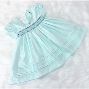 Robe pour filles Vêtements pour bébés Robes smockées d'été pour enfants Robes smockées pour filles Fabriquées au Vietnam - Product Image 1