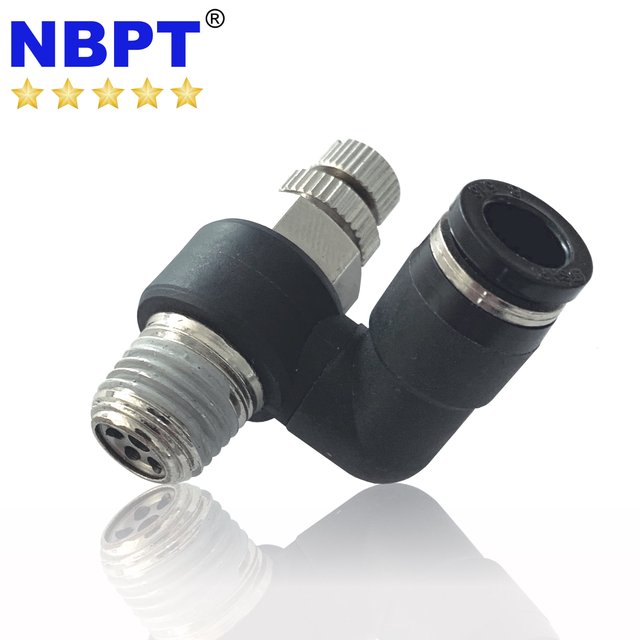 Push in to Connect One Touch 360 Degree 2 Way  Rotatable Speed Controller Valve by NBPT