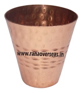 แก้วทองแดงทำด้วยมือที่มีรูปแบบตอกเพื่อสุขภาพประโยชน์ของอายุรเวท - Product Image 1