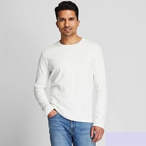 New Arrivals <b>Men's</b> High Quality Long Sleeves Custom <b>T</b>-<b>shirt</b>/Fashion <b>Men's</b> Blank <b>Scoop</b> <b>Neck</b> Summers Plain <b>T</b>-<b>shirt</b> - Product Image 2