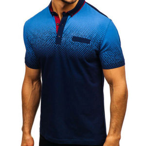 Polo de último diseño para hombre, camisa de trabajo con panel personalizado, bloque de color, precio barato, novedad - Product Image 5