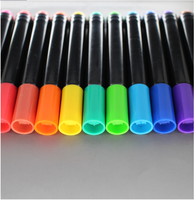Stylos marqueurs effaçables à sec et à l'eau, 12 couleurs, pointe ronde, pour écriture sur tableau blanc