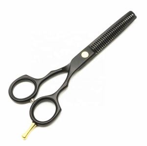 Ciseaux à cheveux en acier inoxydable noir de 5,5 pouces à vis droite, outils spéciaux de coiffure - Product Image 4