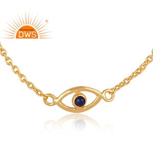 Plata de Ley 925, lapislázuli Natural, piedra preciosa, diseño EvilEye, pulsera, fabricante de joyería para mujer, regalo para ella - Product Image 2