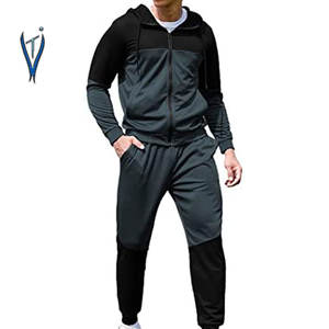 Ensemble deux pièces unisexe de jogging de sport pour hommes personnalisé survêtement en polyester et velours de coton écologique à la mode pour les sports d'hiver - Product Image 1
