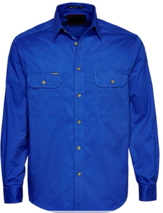 Light Weight Durable Men's Dress Shirts Comfortable Polycotton or <b>Denim</b> <b>Material</b> Short Sleeve Solid Pattern Custom Made - Product Image 2