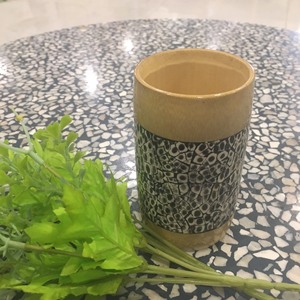 Smooth surface bamboo cup with handle, food-safe bamboo cup for export - Product Image 2