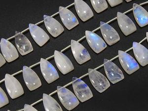 100% blanco Natural Arco Iris piedra lunar suelta suave largo trillón triángulo Briolette lágrima pirámide gota Multi fuego 15X8MM azul - Product Image 4