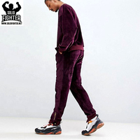 Derniers vêtements de sport unisexes personnalisés Survêtement de gym en velours pour hommes/survêtement Conception sur mesure