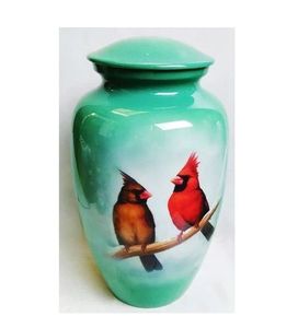 Juroos — Urn d'incrustation en laiton blanc pour adultes, décoration de pattes d'hores naturelles, métal Style occidental, vente en gros - Product Image 3