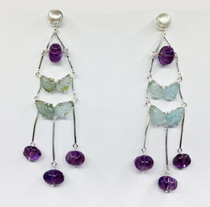 Sterling Silver 925 Custom made Supplier Wholesaler Handmade Unisex Woman Low MOQ Cheap Unique Elegant Natural Gemstone Earrings - Product Image 1