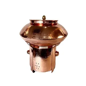 Bestest Quality Hotel Catering Serving Dish Handi Design Large Size Copper Polished Chafing Dish For Sale