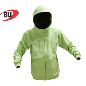 Sudadera con capucha y cremallera con logotipo bordado de lana de algodón de alta calidad - Product Image 3