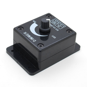 Đen LED <span class=keywords><strong>Dimmer</strong></span> Chuyển Đổi DC 12 V 24 V 8A Có Thể Điều Chỉnh Độ Sáng cho Đèn Bóng Đèn và Strip Độc Màu Ánh Sáng - Product Image 4