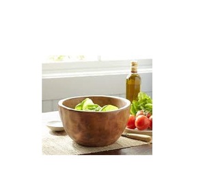 100% bol en bois naturel fait à la main bol rond personnalisable bol à salade de fruits pour une utilisation en cuisine produit Offre Spéciale - Product Image 1