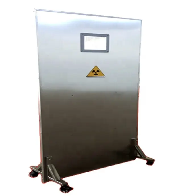 Stainless Steel Material 1800*900 Size Mobile 0.5/1/2mm Lead Equivalent Medical X Ray Lead Barrier Shield