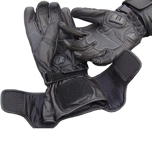 Gants de course pour moto, nouveau, noir, en cuir de vache, protection contre les blessures, avec Logo, - Product Image 4