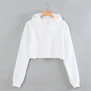 Sweat à capuche pour femme, sweat-shirt design personnalisé de haute qualité, haut court - Product Image 5