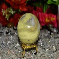 Grosir Kristal Alam Dipoles Harga Batu Bola Serphentine untuk Batu Penyembuhan Dekoratif Dibuat Oleh Batu Akik