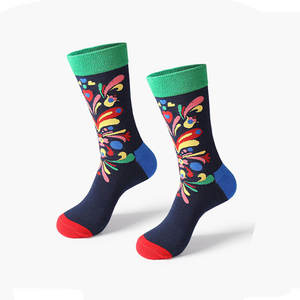 Bangladesh venta al por mayor logotipo personalizado de alta calidad colorido Happy Crew algodón hombres calcetines parte inferior transpirable grueso - Product Image 2