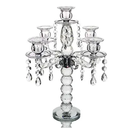 Bougeoir moderne en cristal, 3 bras, art domestique, chandelier