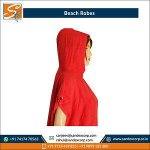 Fabricant indien de peignoirs de plage personnalisés en coton éponge 100% à motif solide de qualité supérieure Vente en gros OEM - Product Image 3