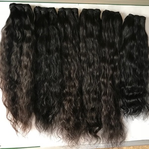 Extensions de cheveux indiens naturels, pièces de mèches vierges alignées de cuticules - Product Image 2