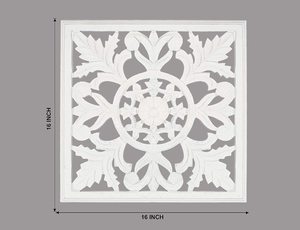 Panel de pared colgante de MDF, decoración de pared de madera hecha a mano para sala de estar, dormitorio y oficina, 16x16 pulgadas, blanco, paquete de 3 - Product Image 2