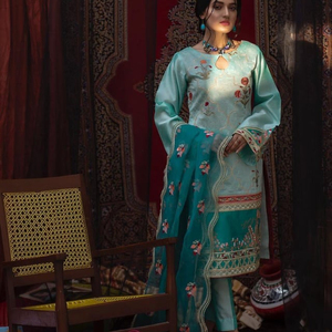 Pakistani Indian Style Salwar Kameez Heavy Work <b>Trousers</b> Dupatas Sharara Party Wear <b>Women's</b> Kurti Cotton Viscose <b>Silk</b> Georgette - Product Image 1