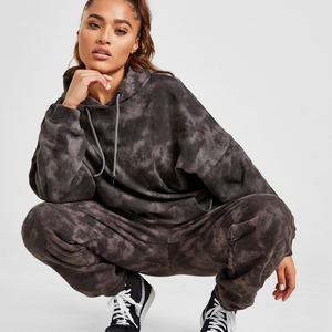 Simenual — jogging en velours tricoté pour femmes, tenue de jogging à manches longues, survêtement à design simple, personnalisé, ensemble 2 pièces, nouvelle mode - Product Image 2