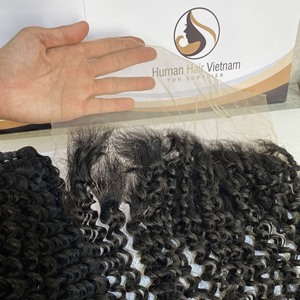 Wholesale 150 180 250 Density Brazilian Virgin Hair 13X4 HD Lace Frontal Jerry Curl Human Hair Curly for Black Women - Product Image 6