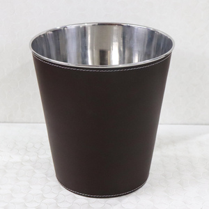 PU Leather Covered <b>Stainless</b> <b>Steel</b> Ice Bucket or <b>Wine</b> <b>Cooler</b> Manufacturer and Supplier From India - Product Image 6
