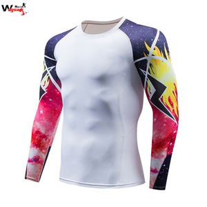 Rashguard à manches longues en polyester de haute qualité, confortable, imprimé par sublimation, avec logo personnalisé, unisexe, grandes tailles, MMA BJJ - Product Image 5