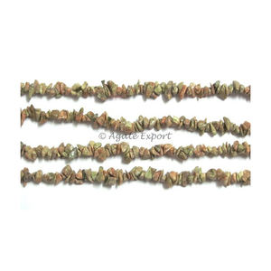 Perles de pierres précieuses, vente en gros, perles de puces Unakite - Product Image 1