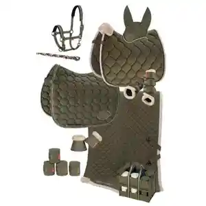 Personalizza i prodotti equestri tappeti per cavalli Set di cuscinetti per equitazione tappeti per cavalli Set di ganci per orecchie in combinazione